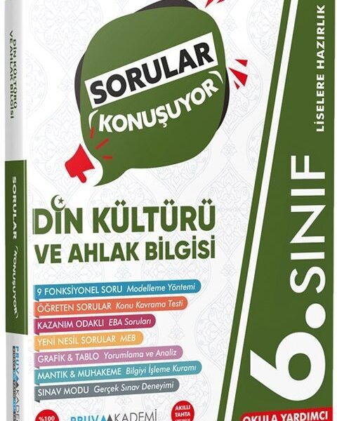 PRUVA AKADEMİ YAYINLARI 6. SINIF SORULAR KONUŞUYOR SORU BANKASI DİN KÜLTÜRÜ