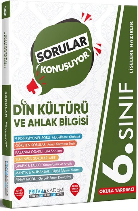 pruva-akademi-6-sinif-din-kultur_87870_1.jpg PRUVA AKADEMİ YAYINLARI 6. SINIF SORULAR KONUŞUYOR SORU BANKASI DİN KÜLTÜRÜ - Görsel 1