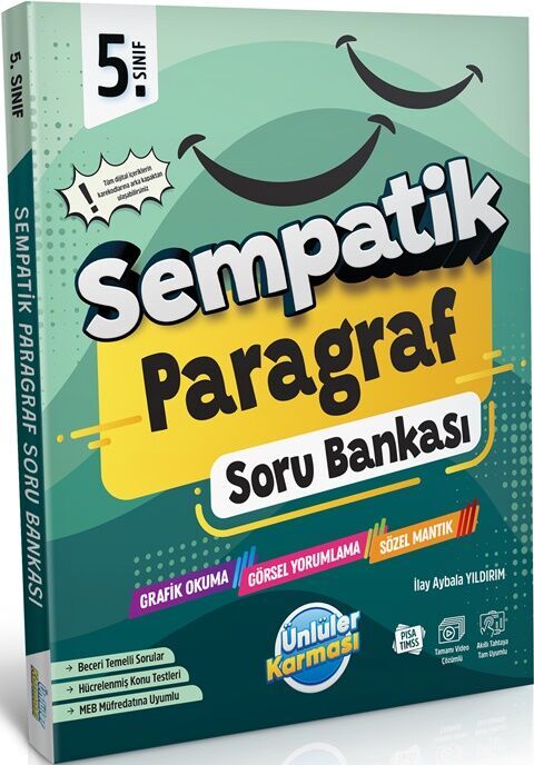 unluler-karmasi-5-sinif-paragraf_OTgyMTEzMjA2_1.jpg ÜNLÜLER YAYINLARI 5.SINIF PARAGRAF SEMPATİK SORU BANKASI - Görsel 1