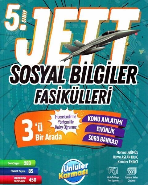ÜNLÜLER YAYINLARI 5.SINIF SOSYAL BİLGİLER JETT FASİKÜLLERİ