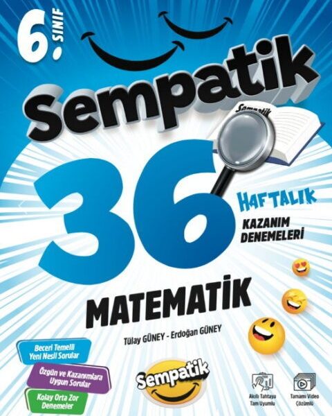 ÜNLÜLER YAYINLARI 6.SINIF MATEMATİK 36 HAFTALIK KAZANIM DENEMELERİ