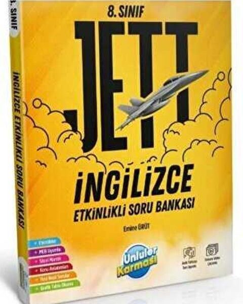 ÜNLÜLER YAYINLARI 8.SINIF İNGİLİZCE JETT ETKİNLİKLİ SORU BANKALARI