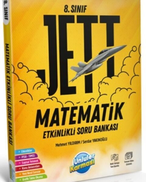 ÜNLÜLER YAYINLARI 8.SINIF MATEMATİK JETT ETKİNLİKLİ SORU BANKALARI