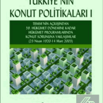 EKİN YAYINEVİ Türkiyenin Konut Politikaları - 1 / Ayşe Özcan Buckley